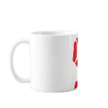 9 nine red alarm clock digital number coffee mug