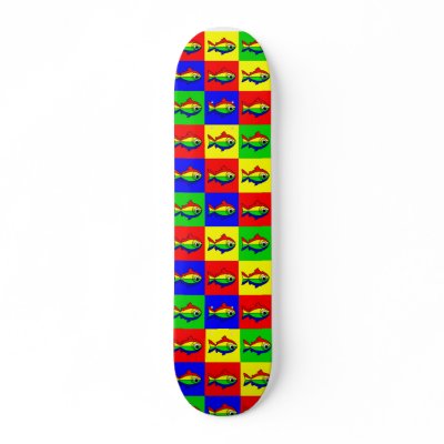 9 Oncor Hynchus Mykiss - 9 Raibow Trouts Skate Board Decks by Danforel