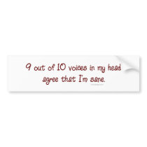 9 Out of 10 Bumpersticker