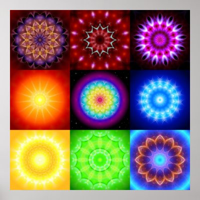 9 Powermandalas Print by CreativeArtworks