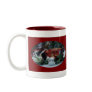 9 toy tractors at christmas coffee mug