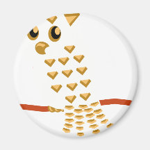 9-White Owl Fridge Magnet