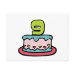 9 Year Old Birthday Cake Post Cards