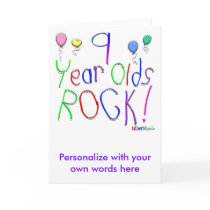 9 Year Olds Rock ! cards