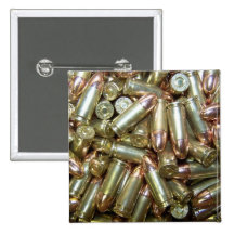 9mm ammo Ammunition Pinback Buttons