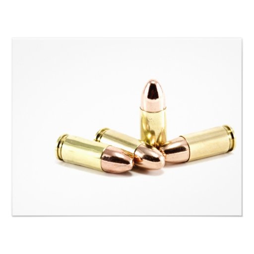 9mm Bullets Personalized Announcement
