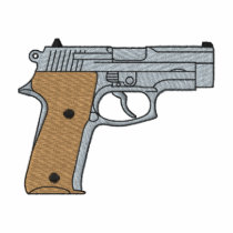 9mm Handgun embroidered shirts by ZazzleEmbroidery 9mm Handgun embroidered shirts