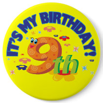 9th Birthday Button