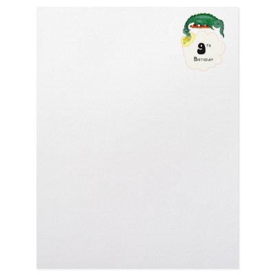 9th Birthday Dragon Letterhead Design by dragons_lair