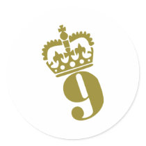 9th Birthday - Number – Nine stickers