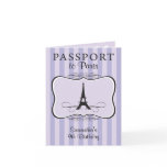9TH Birthday Paris Passport Invitation Greeting Cards