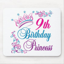 9th Birthday Princess mousepads