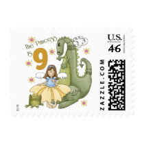 9th Birthday Princess postage by birthday_party 9th Birthday Princess postage