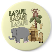 9th Birthday Safari Pinback Buttons