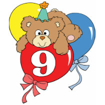 9th Birthday Teddy Bear t-shirts