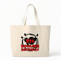9th Bowling Birthday Tote Bags