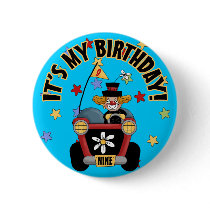 9th Brthday Clown buttons