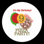 9th Pizza Party Birthday