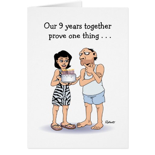 9th Wedding Anniversary Card: Love