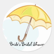 a0731003xa0, Bride's Bridal Shower Round Stickers