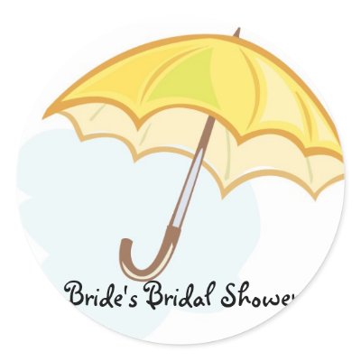 a0731003xa0, Bride's Bridal Shower Round Stickers