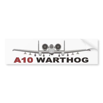 A10 Thunderbolt II the Warthog Bumper Stickers by rcgifts