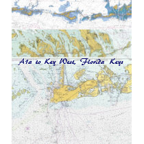 A1a to Key West, Florida Keys Nautical Chart Shirt by sailorpatp A1a to Key West, Florida Keys Nautical Chart Shirt