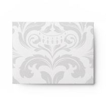 A2 Black and White Damask Flap Envelopes