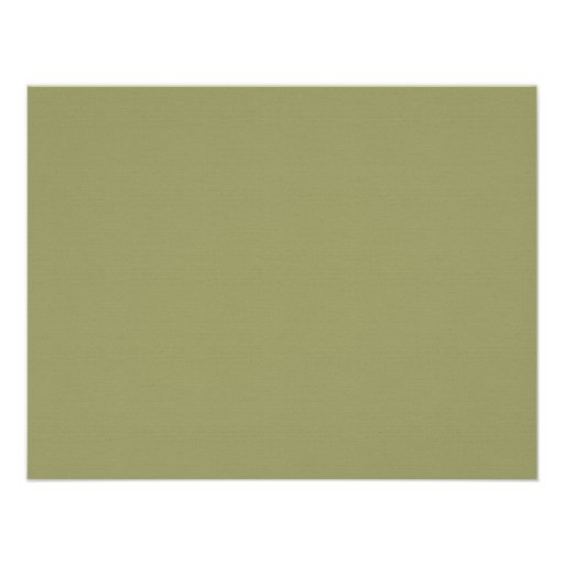 A2 Camo Green One-Side Damask Wedding Invitations