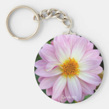 a2 Pale Pink Zinnia Key Chain
