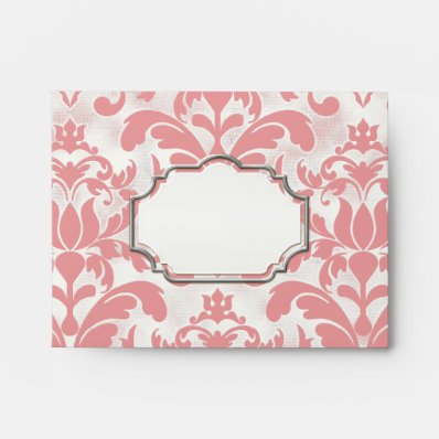 A6 Aged Distressed Damask Silver Bling Look Envelope