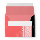 A6 Coral Pink One-Side Damask Envelopes