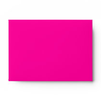 A6 Hot Pink Damask Flap Monogram Envelopes