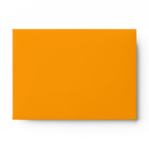 A6 Orange Damask Flap Monogram Envelopes