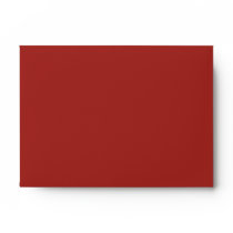 A6 Red & Cream Monogram Wedding Envelopes