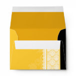 A6 Yellow Gold One-Side Damask Envelopes