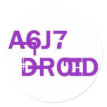 A6J7 DROID Sticker