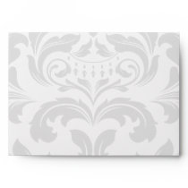 A7 Black and White Damask Flap Envelopes