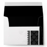 A7 Black and White One-Side Damask Envelopes