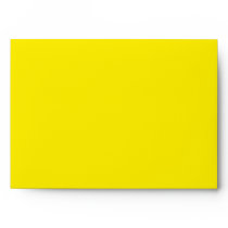A7 Black and Yellow Damask Flap Monogram Envelopes