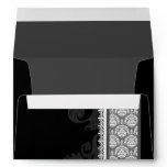 A7 Black One-Side Damask Envelopes