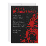 A7 Bloody Scream Halloween Invitations
