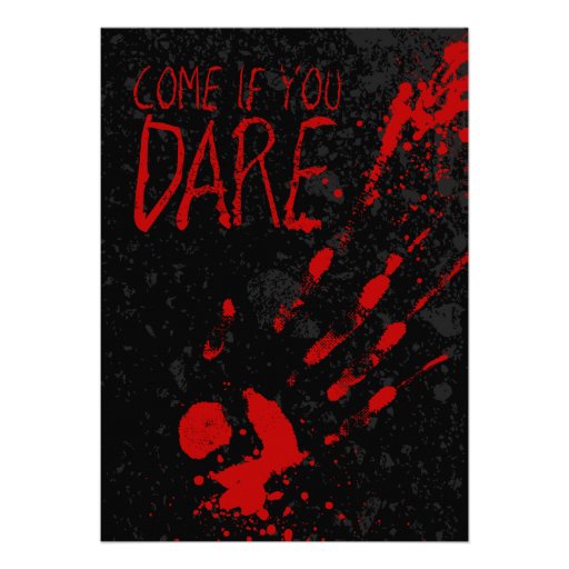 A7 Bloody Scream Halloween Invitations