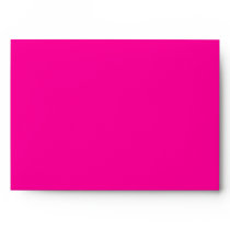 A7 Hot Pink Damask Flap Monogram Envelopes