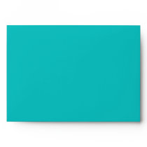A7 Turquoise Damask Flap Monogram Envelopes