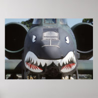 A-10_Thunderbolt_II_Shark_Face Poster