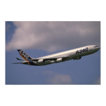 A-340 Airbus, avión de pasajeros europeo posters by transports A-340 Airbus, avión de pasajeros europeo posters