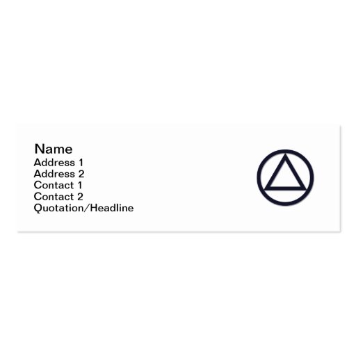 A.A. Symbol Business Card - Slim (front side)