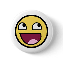 A AWESOME SMILEY FACE PRODUCT PIN