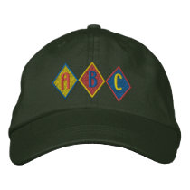 A B C embroidered hats by ZazzleEmbroidery A B C embroidered hats